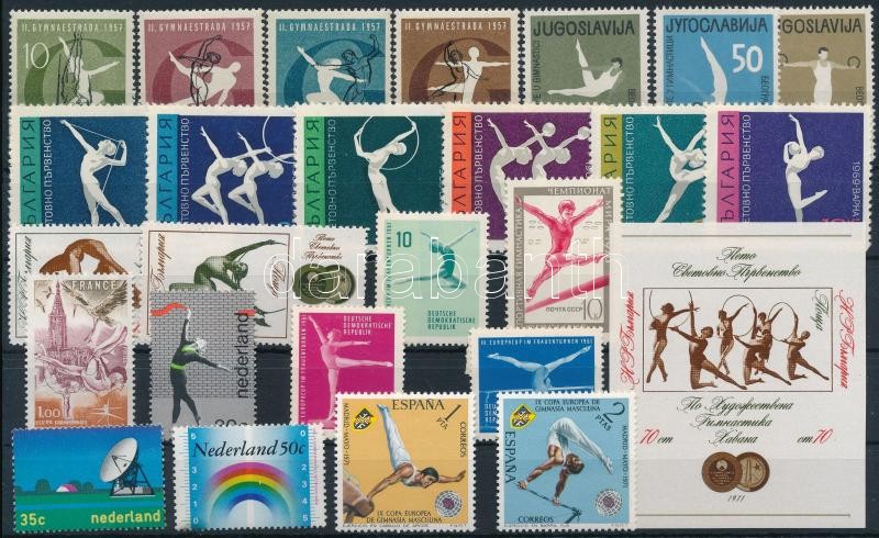 Sport 25 stamps + 1 block, Sport motívum 25 db bélyeg és 1 blokk