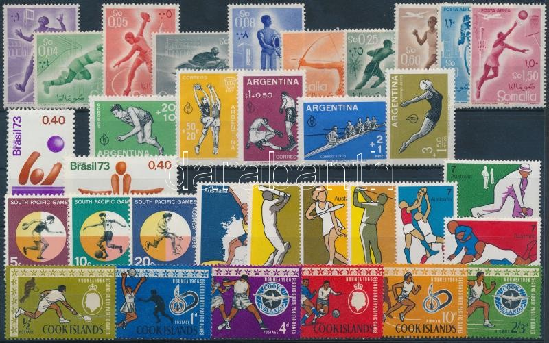 1958-1973 Sport motívum 33 klf bélyeg, 1958-1973 Sport 33 diff stamps