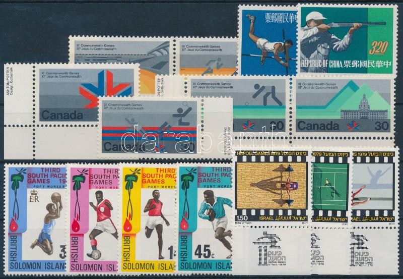 1962-1978 Sport motívum 15 klf bélyeg, közte sorok, párok, 1962-1978 Sport 15 diff stamps with sets