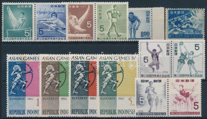 1948-1965 14 klf bélyeg, közte sorok, párok, 1948-1965 14 diff stamps with sets