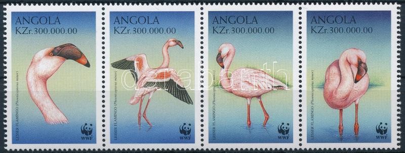 WWF: Kis flamingó négyescsík, WWF: Lesser flamingo stripe of 4