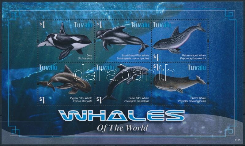 Whales and dolphins minisheet, Bálnák és delfinek kisív