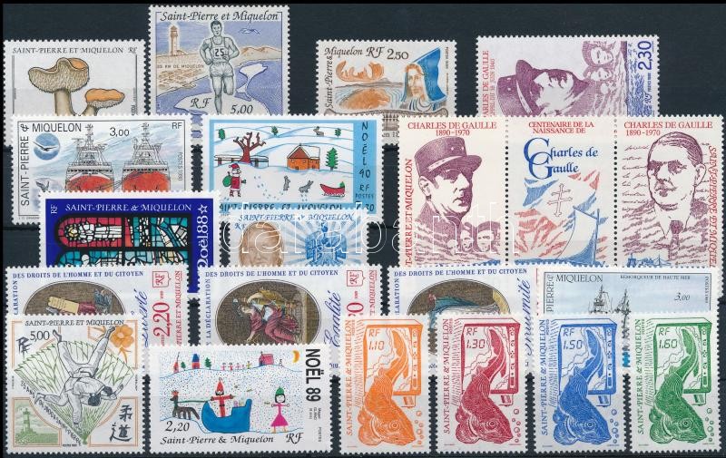 1986-1990 20 diff stamps, 1986-1990 20 klf bélyeg