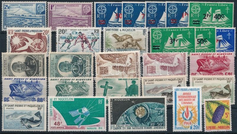 1945-1968 28 diff stamps, 1945-1968 28 klf bélyeg