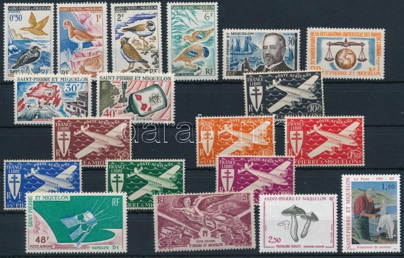1963-1993 19 diff stamps, 1963-1993 19 klf bélyeg