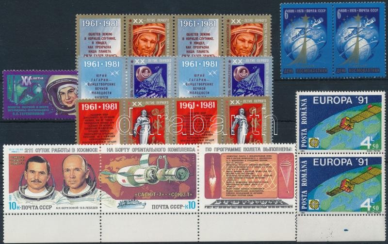 1971-1991 Space Exploration 3 diff sets + 20 stamps, 1971-1991 Űrkutatás motívum 3 klf sor + 20 db önálló érték