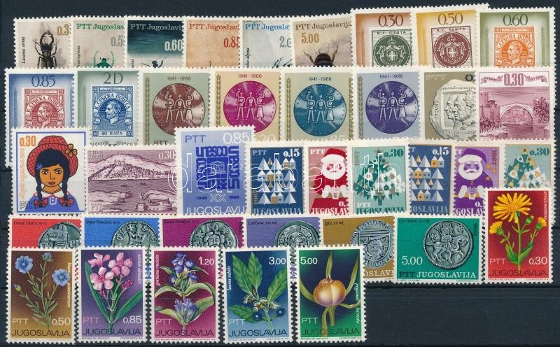 1966-1967 38 stamps, 1966-1967 38 klf bélyeg, közte sorok