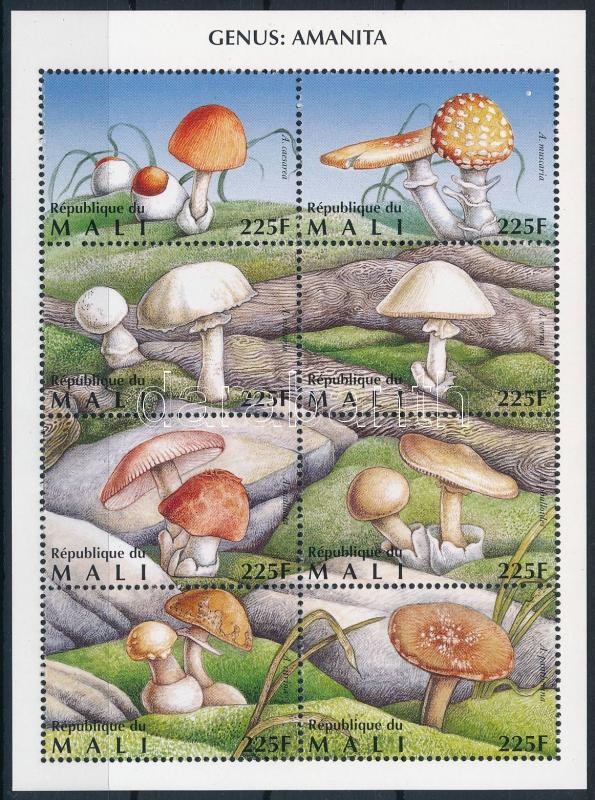 Gombák kisív, Mushrooms mini sheet