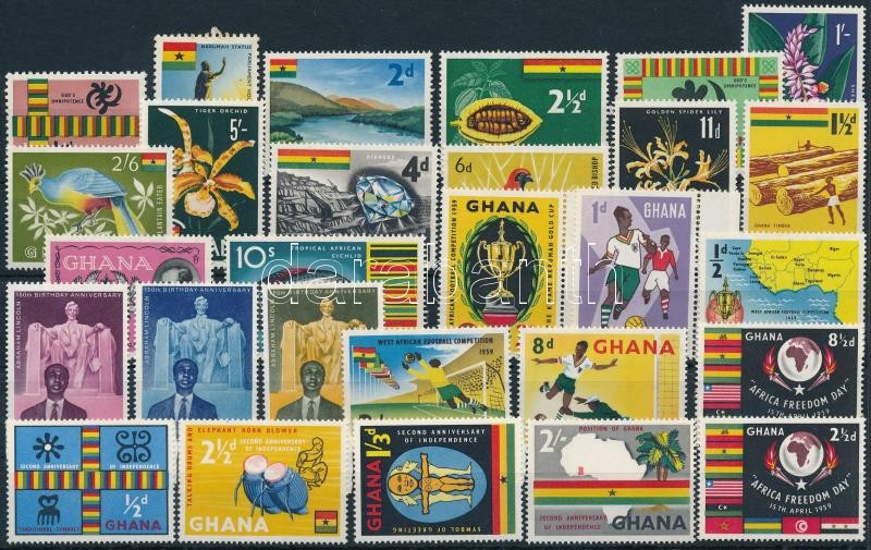 28 stamps, 28 db bélyeg, közte teljes sorok