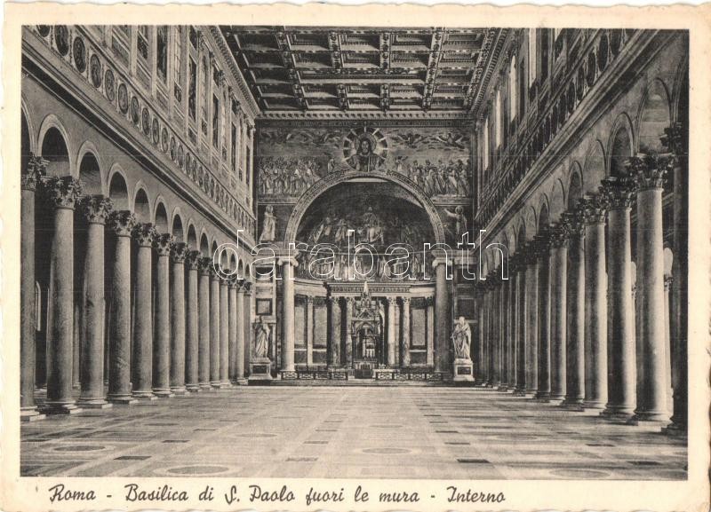 Rome, Roma; Basilico di S. Paolo fuori le mure, interno / church interior