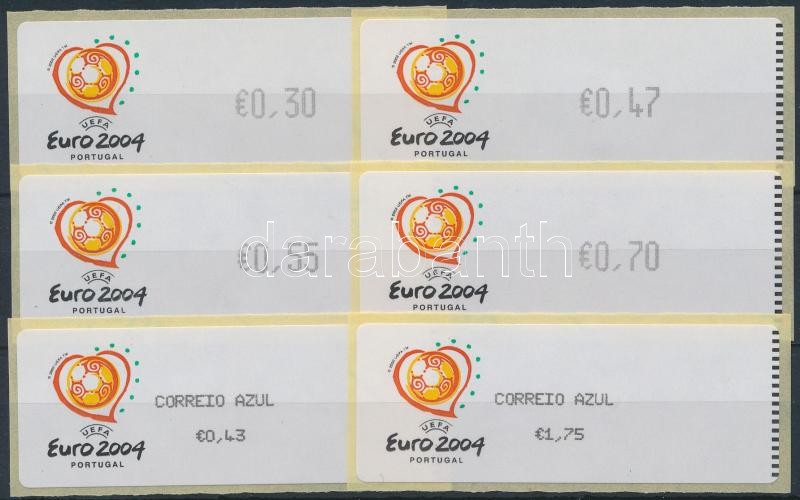 Automatic stamps: Football Championship 6 diff values, Automata bélyeg: Labdarúgó EB. 6 klf érték
