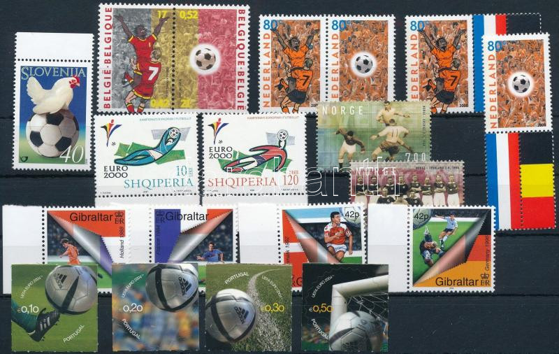 Football Championship 2000-2004 19 (17 diff) stamps, Labdarúgó EB. 2000-2004 19 db (17 klf) bélyeg, benne összefüggések