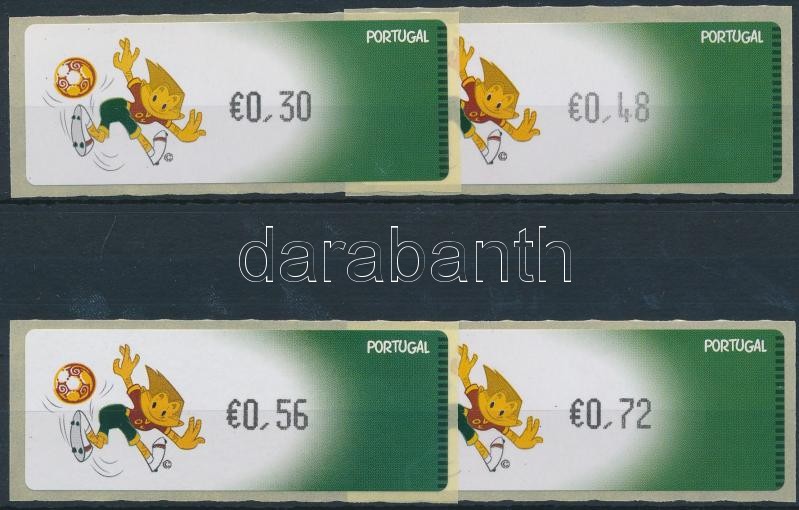 Automatic stamps: European Football Championship 4 diff values, Automata bélyeg: Labdarúgó EB. 4 klf érték