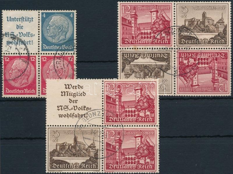 1937-1939 3 stamp-booklet relation, 1937-1939 3 klf bélyegfüzet összefüggés