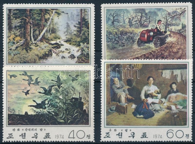 Painting 4 stamps, Festmény 4 érték (Mi 1311 hiányzik / missing)