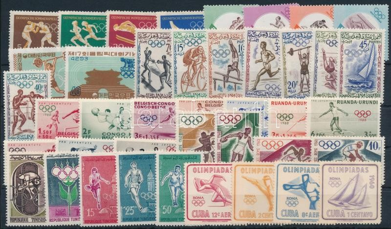Olimpia motívum 8 klf sor + 4 klf önálló érték, Olympics 8 sets + 4 stamps
