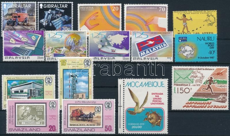 1979-1999 UPU motívum 4 klf sor + 4 klf önálló érték, 1979-1999 UPU 4 sets + 4 stamps