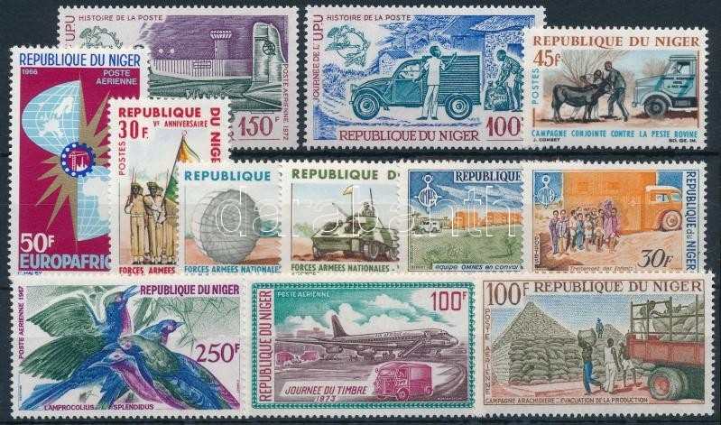 1963-1973 12 db klf bélyeg, közte sorok, 1963-1973 12 stamps with sets