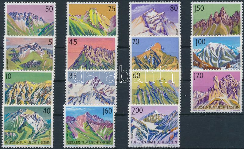 1989-1993 Mountains sets ans stamps, 1989-1993 Hegyek motívum sorok és önálló értékek