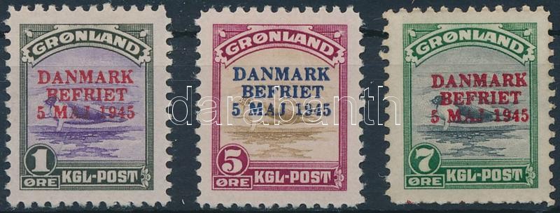 Felülnyomott sor 3 értéke, Overprinted 3 stamps