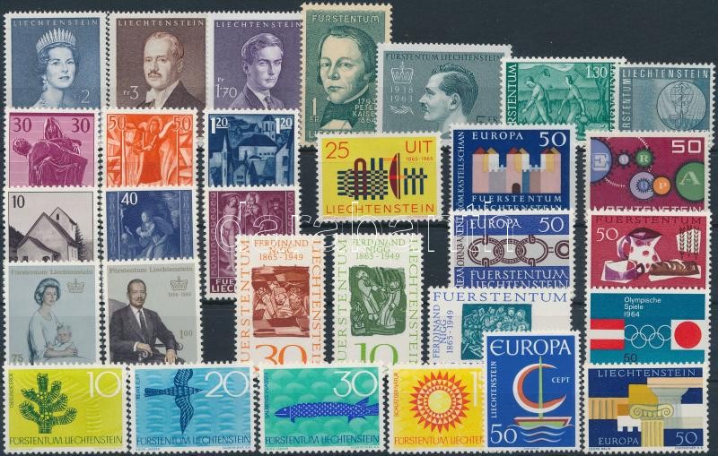 1960-1966 30 stamps, 1960-1966 Kis összeállítás: 30 klf bélyeg sorokkal