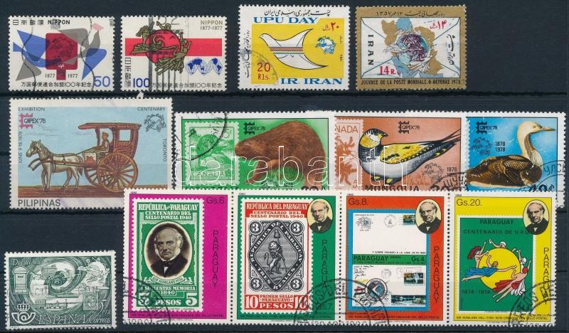 1977-1984 UPU motívum 4 db sor + 1 db kisív + 7 db önálló érték, 1977-1984 UPU 4 sets + 1 mini sheet + 7 stamps