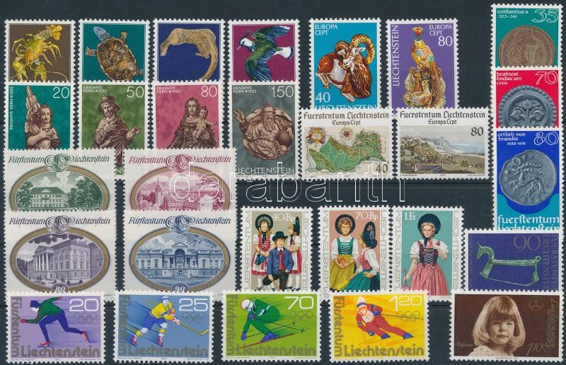 1975-1977 28 stamps, 1975-1977 Kis összeállítás: 28 klf bélyeg sorokkal