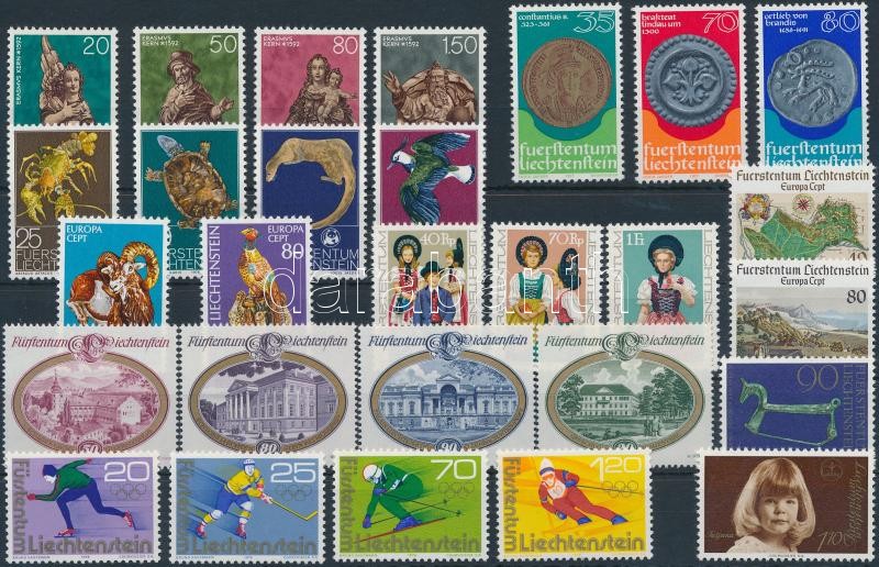1975-1977 28 stamps, 1975-1977 Kis összeállítás: 28 klf bélyeg sorokkal