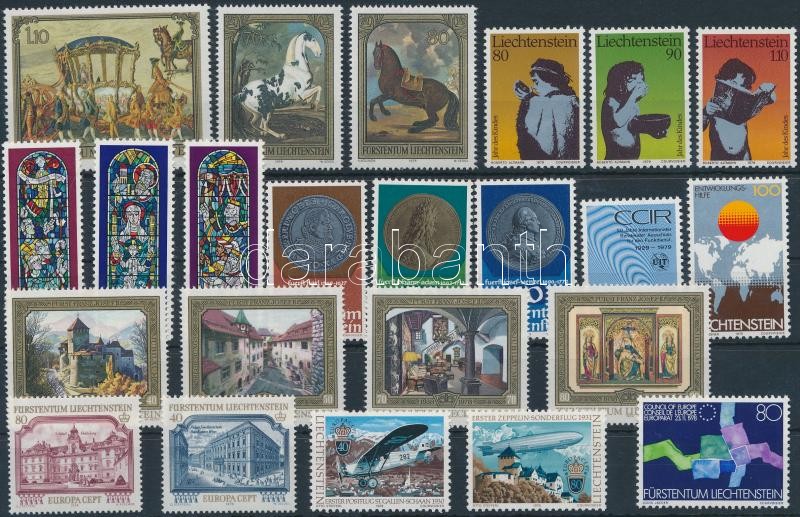 1978-1979 23 stamps, 1978-1979 Kis összeállítás: 23 klf bélyeg sorokkal