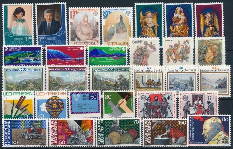 1982-1983 10 klf sor + 1 önálló érték, 1982-1983 10 sets + 1 stamp