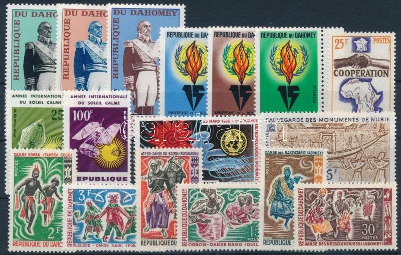 1963-1964 17 db klf bélyeg, közte teljes sorok stecklapon, 1963-1964 17 diff stamps with sets