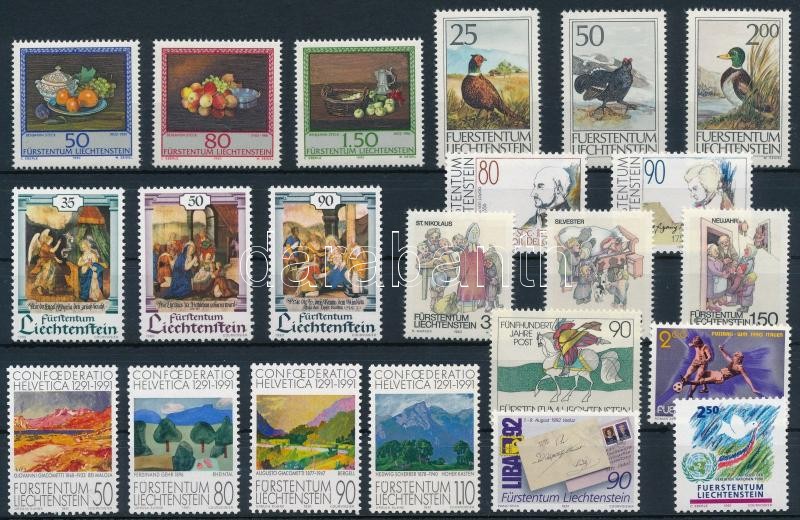 1990-1991 6 klf sor + 4 önálló érték, 1990-1991 6 sets + 4 stamps