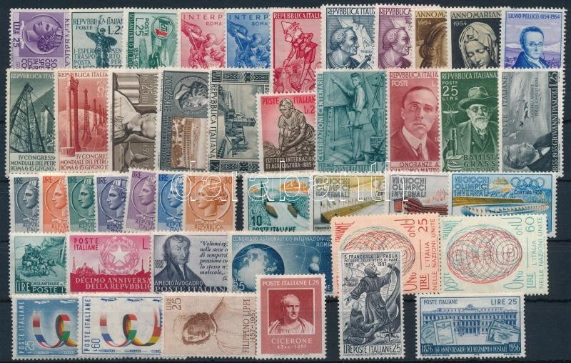 1954-1957 44 diff stamps, 1954-1957 44 klf bélyeg