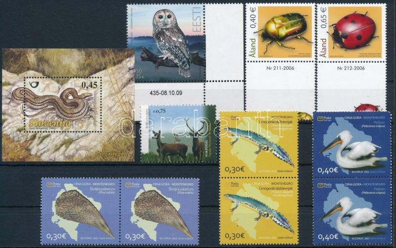 2006-2011 Animals 1 block + 10 stamps, 2006-2011 Állat motívum 1 db blokk + 10 db önálló érték