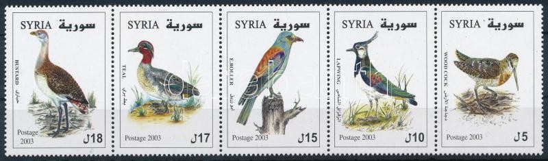 Bird set in stripe of 5, Madár sor ötöscsíkban