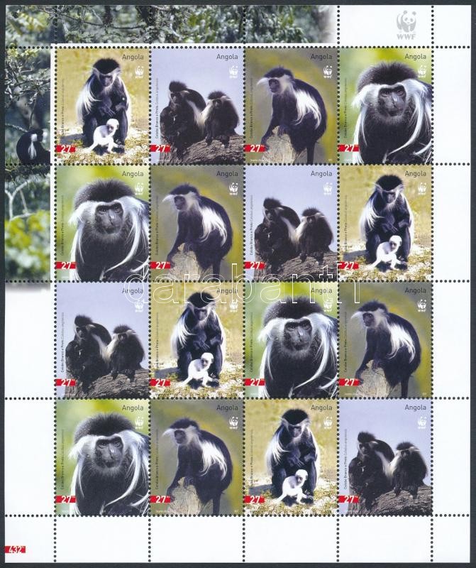 WWF: Majmok kisív, WWF Monkey mini sheet