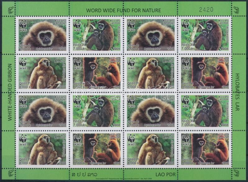 WWF: Monkeys minisheet, WWF: Majmok kisív