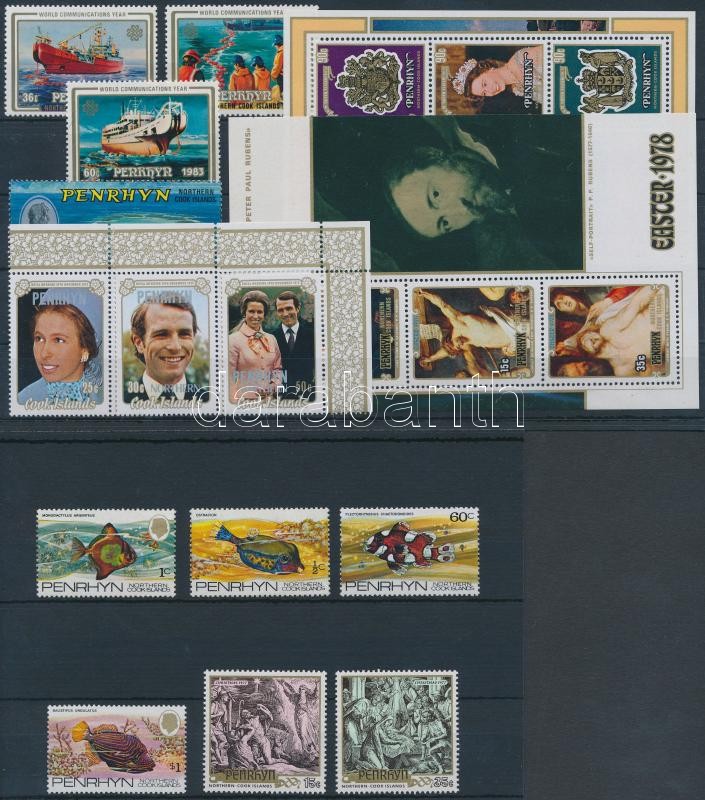 1973-1983 13 klf bélyeg és 2 blokk, 1973-1983 13 stamps and 2 blocks