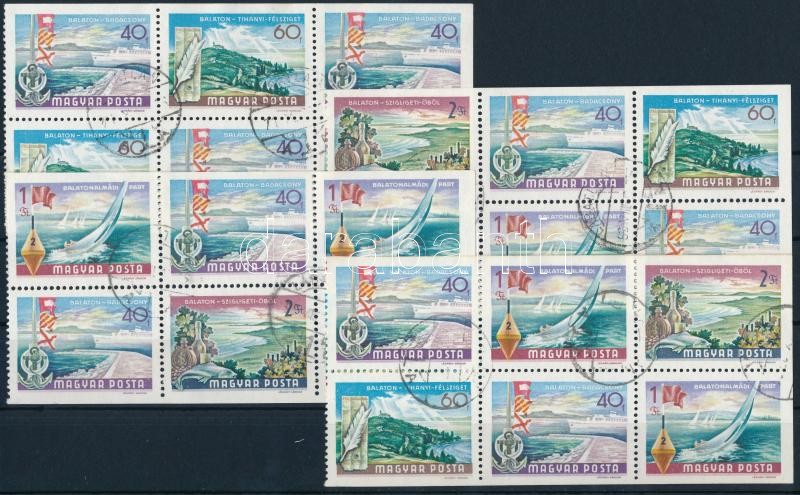 Balaton 4 sheets of stamp-booklet, Balaton bélyegfüzet 4 lapja
