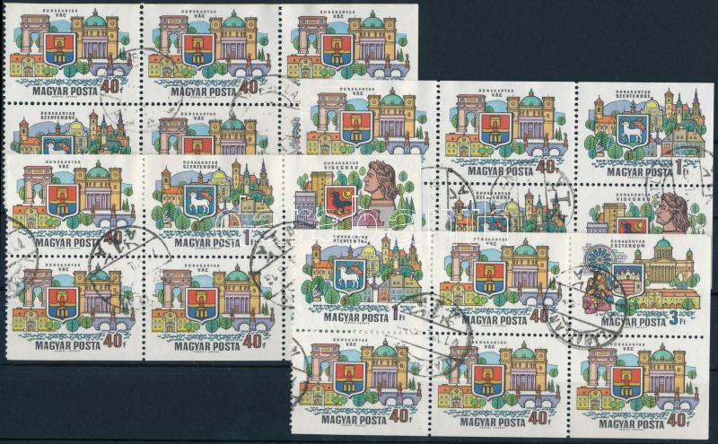 Dunakanyar bélyegfüzet 4 lapja, Danube Bend 4 sheets of stamp-booklet