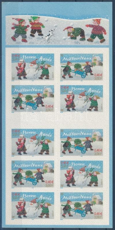 New Year's Day, Christmas self-adhesive stamp booklet, Újév, Karácsony öntapadós bélyegfüzet