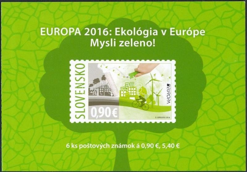 Europa CEPT, Környezettudatosság öntapadós bélyegfüzet, Europa CEPT, Environmental Awareness self-adhesive stamp-booklet
