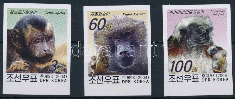 Majom sor 3 vágott étéke, Monkey 3 imperf stamps