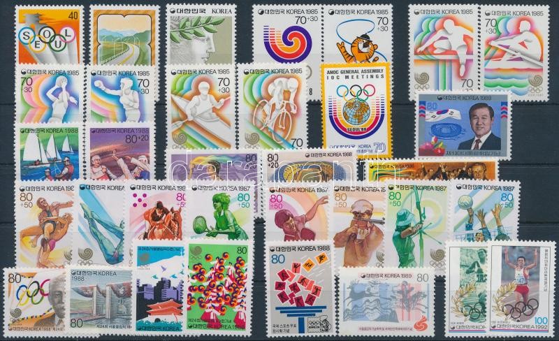 1981-1992 Summer Olympics 8 diff stamps + 10 diff sets, 1981-1992 Nyári olimpia 8 klf önálló érték + 10 klf sor