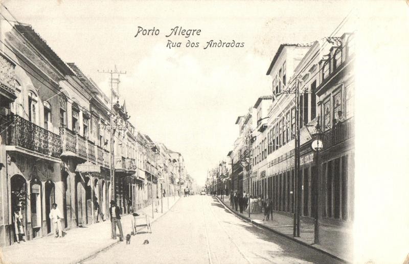 Porto Alegre, Rua dos Andradas / street, shops