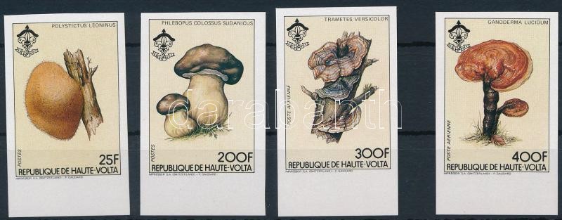 Gomba ívszéli vágott sor 4 értéke, Mushroom margin imperf 4 stamps