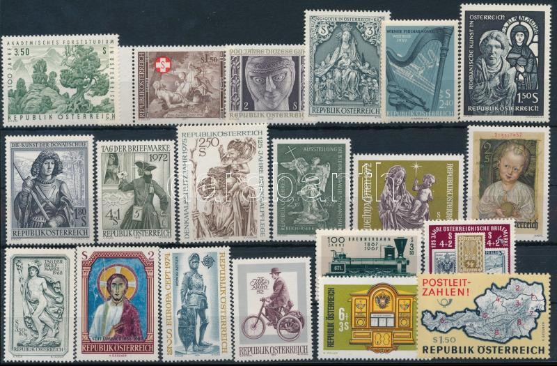 1966-1982 20 diff stamps, 1966-1982 20 klf bélyeg