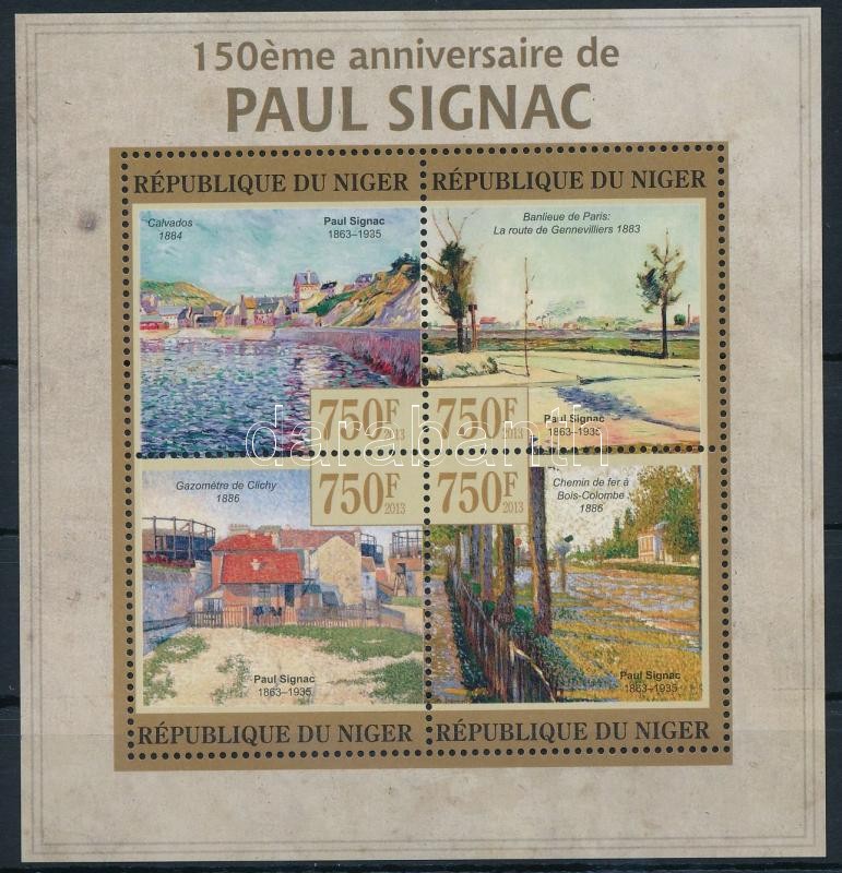 Paul Signac minisheet, Paul Signac születésének 150. évfordulója kisív