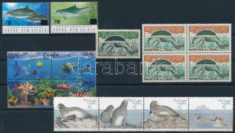 1962-2004 Sea animals 3 sets + 5 stamps, 1962-2004 Tengeri állatok motívum 3 db sor + 5 db önálló érték