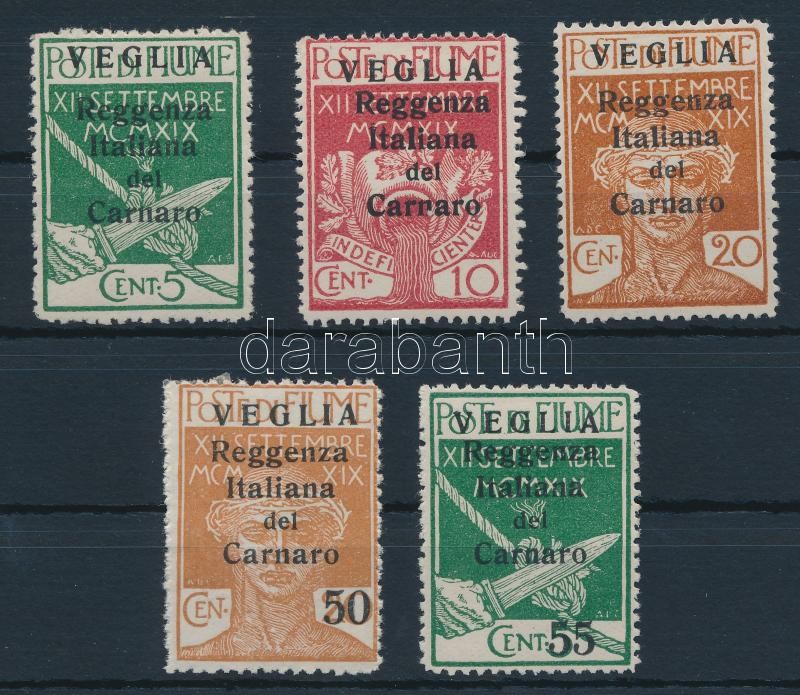 Carnaro-sziget 5 klf Forgalmi, Carnaro 5 definitive stamps